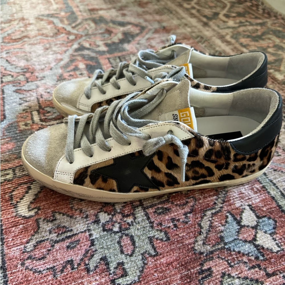 Leopard Golden Goose Superstar - excellent condition